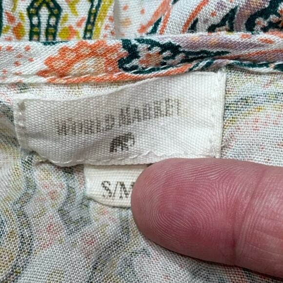 World Market Paisley Print Side Slit Maxi Tunic Dress   Size: S/M - Picture 4 of 4